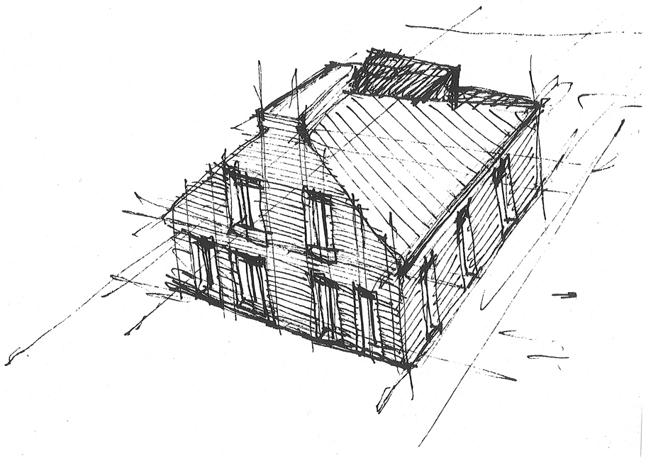 Skizze Wohnhaus